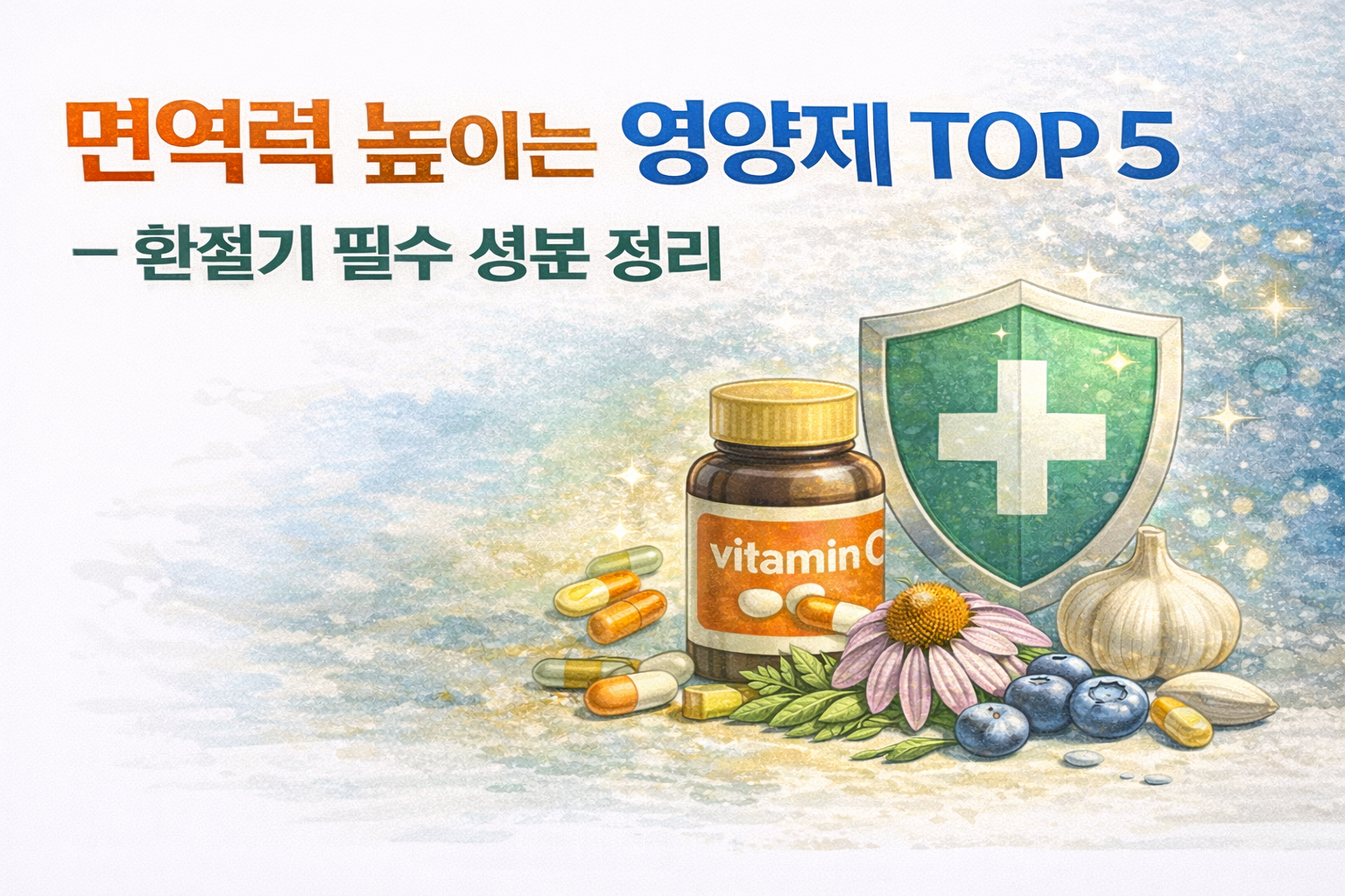 면역력 높이는 영양제 TOP 5: 환절기 필수 성분 정리