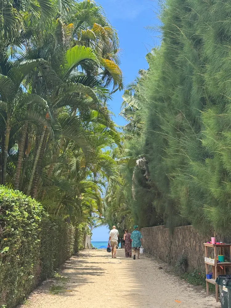 하와이 라니카이비치 입구