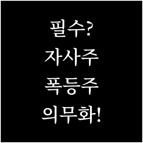 자사주 소각 의무화, 어떤 종목이 유..