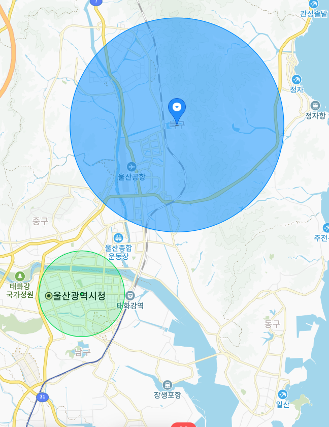 테러레스 지도 확대 시