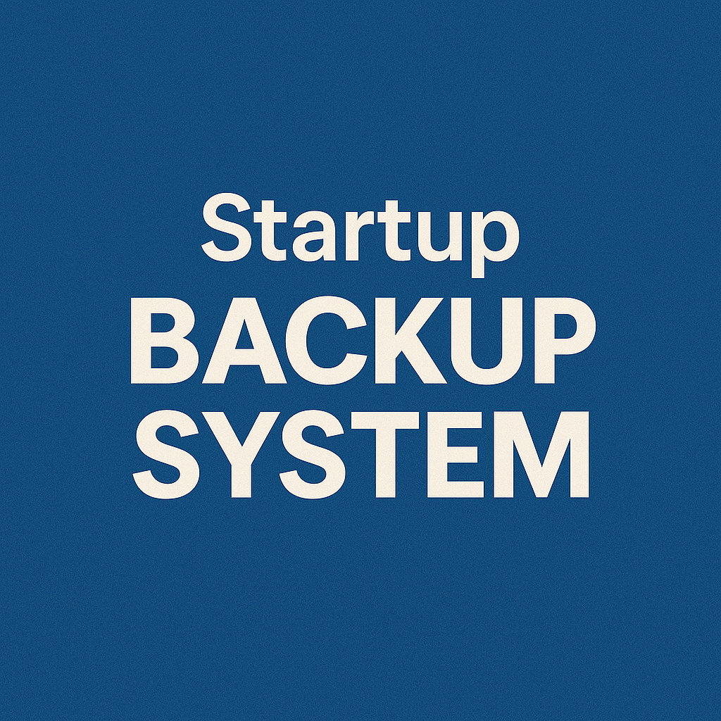스타트업 백업 시스템