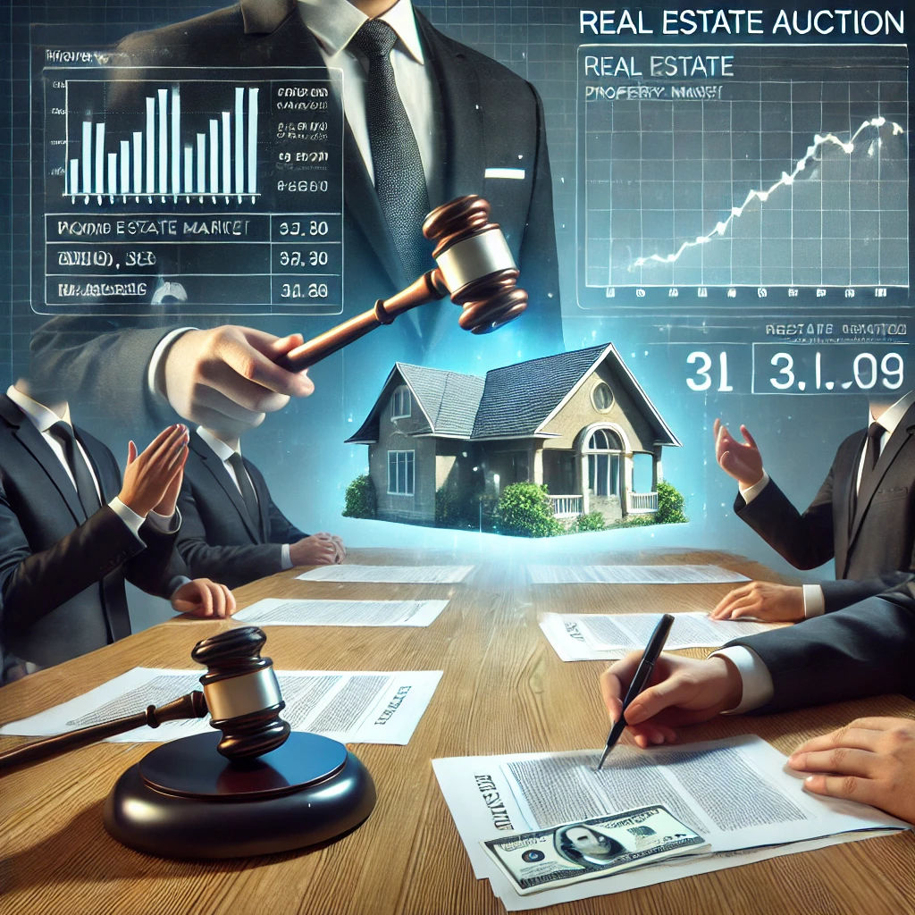 경매 진행 절차 연상 이미지