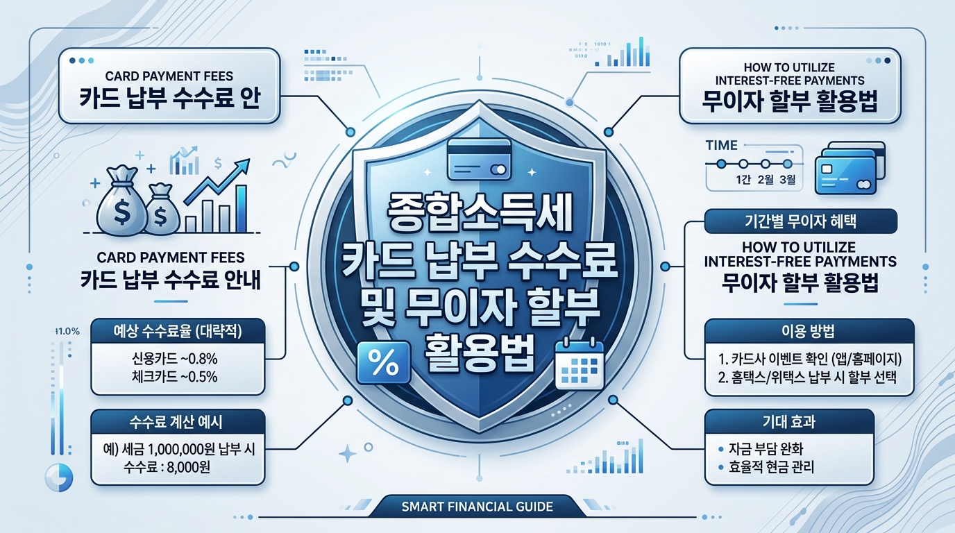 종합소득세 카드납부 수수료 및 무이자 할부 결제 완벽 가이드