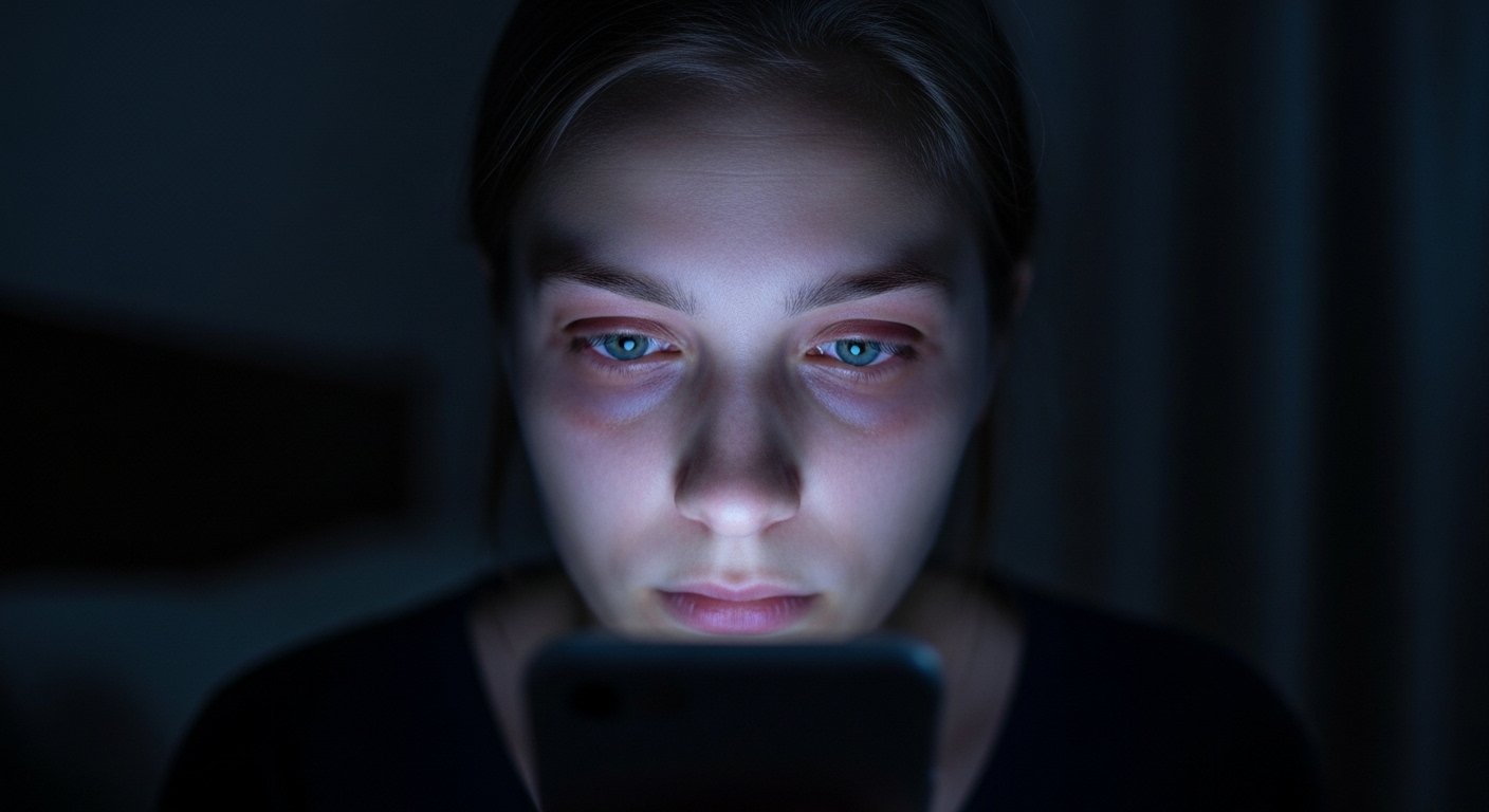 창밖을 바라보며 눈을 쉬게 하는 휴식 장면