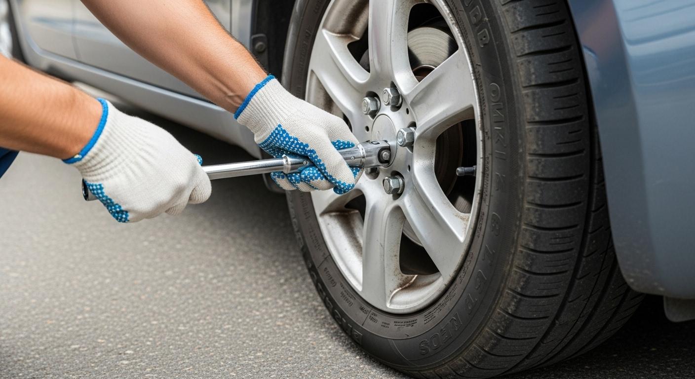 자동차 타이어 휠너트 빼는법