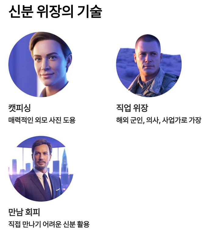 신분 위장 및 이미지 도용