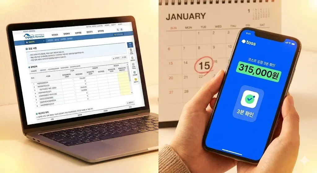 13월의 월급'일지 '세금 폭탄'일지, 지금 바로 확인하는 모습