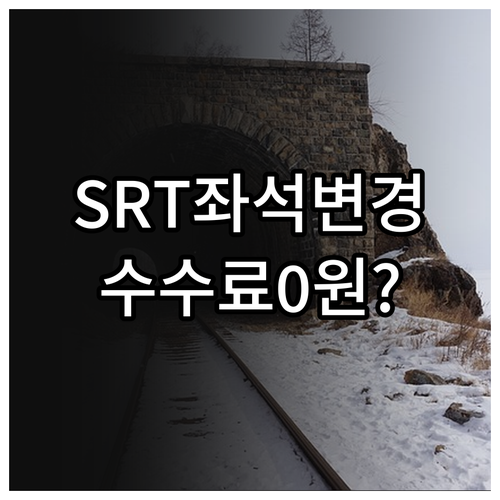수서역 SRT 좌석 변경 취소 수수료..