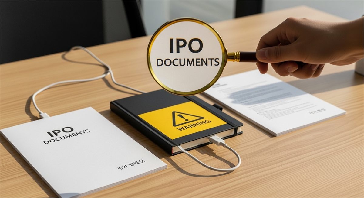 공모주 주의사항을 상징적으로 보여주는 장면 