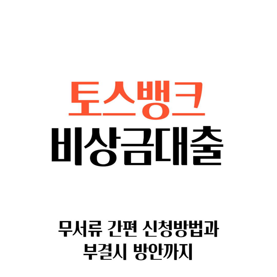 토스뱅크 비상금대출 신청방법 2024 (거절 대처 방안)