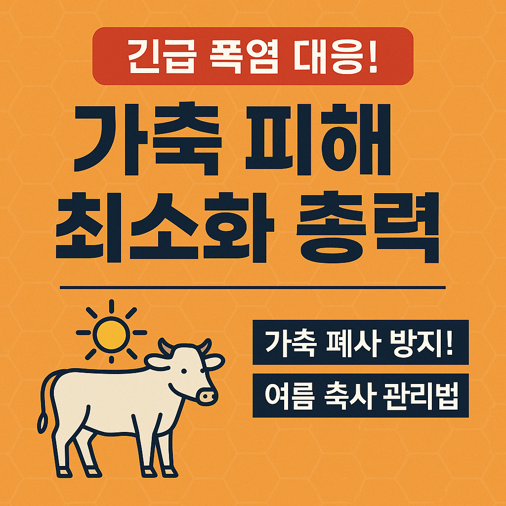 2025 가축 폭염 피해, 정부 대응 총정리!
