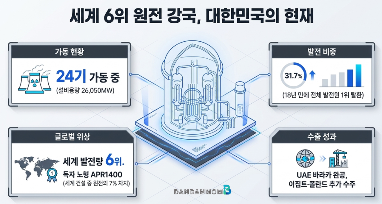 한국은 세계 6위 원전 강국, 원전 기술 수출까지 하는 나라