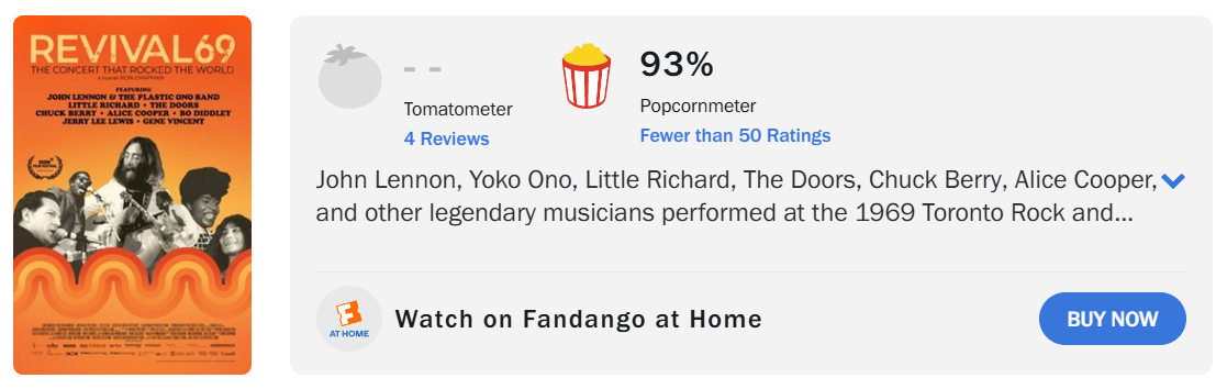 리바이벌 69' 로튼 토마토 평점