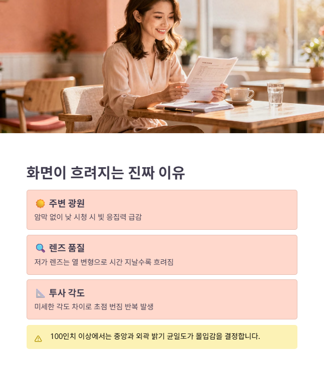 화면 흐림 발생 핵심 원인