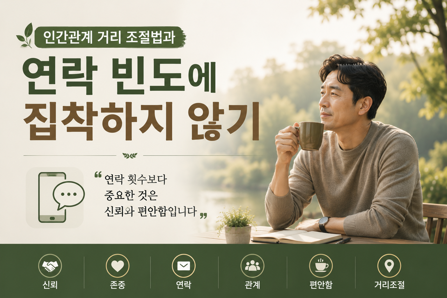 인간관계 거리 조절법과 연락 빈도에 집착하지 않기