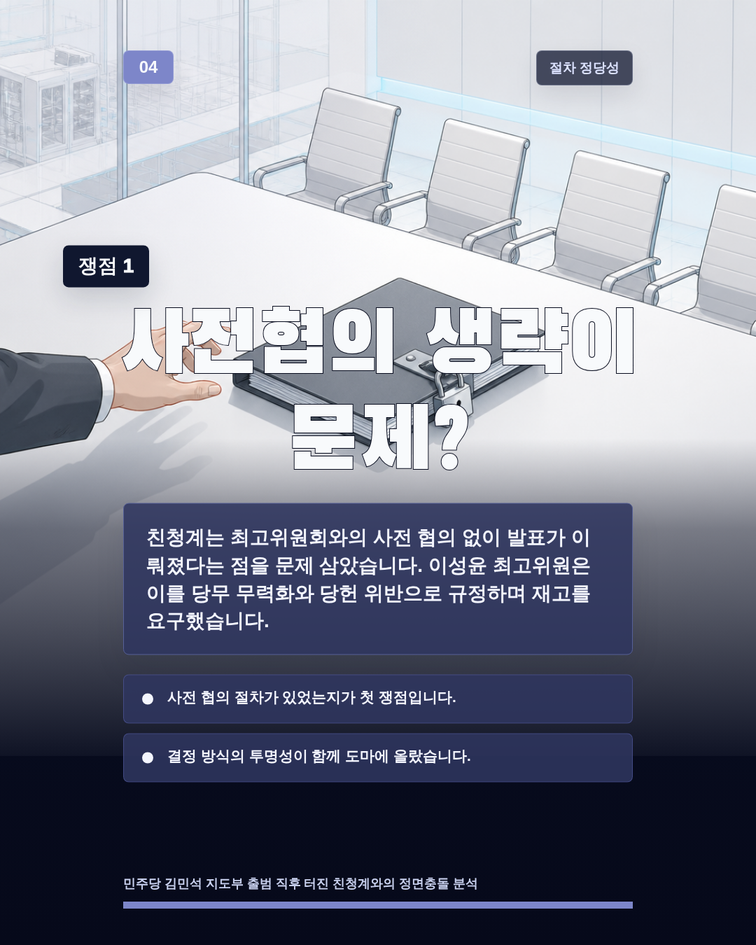 사전협의 생략이 문제?