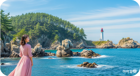 하조대 해안의 넓은 전경