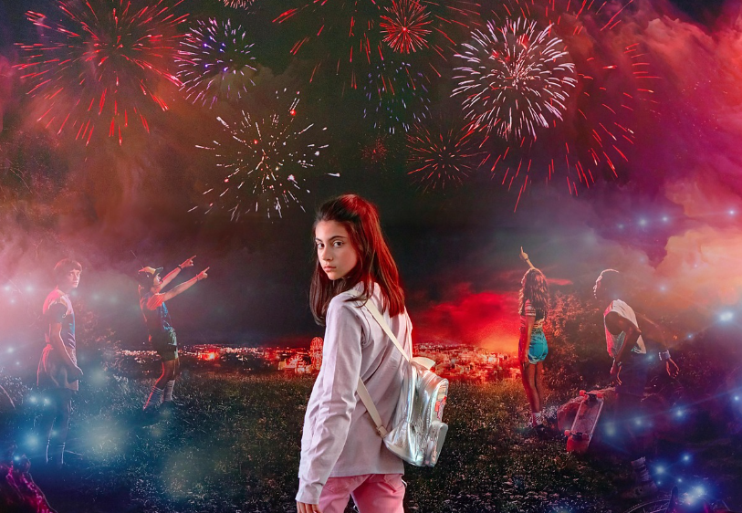 불꽃놀이 한장면