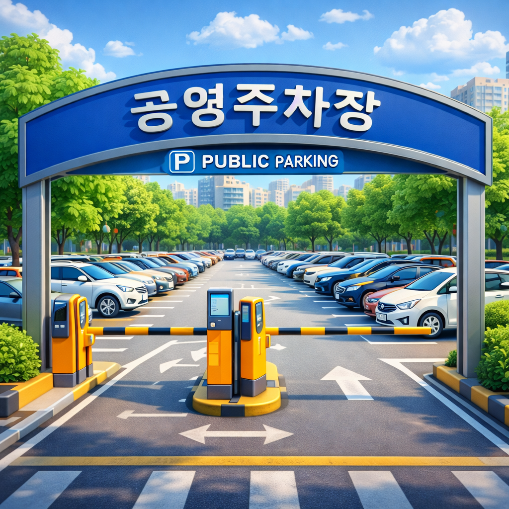 공영주차장 입구 이미지