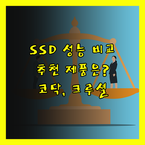 SSD 성능 비교분석 코닥 Cruci