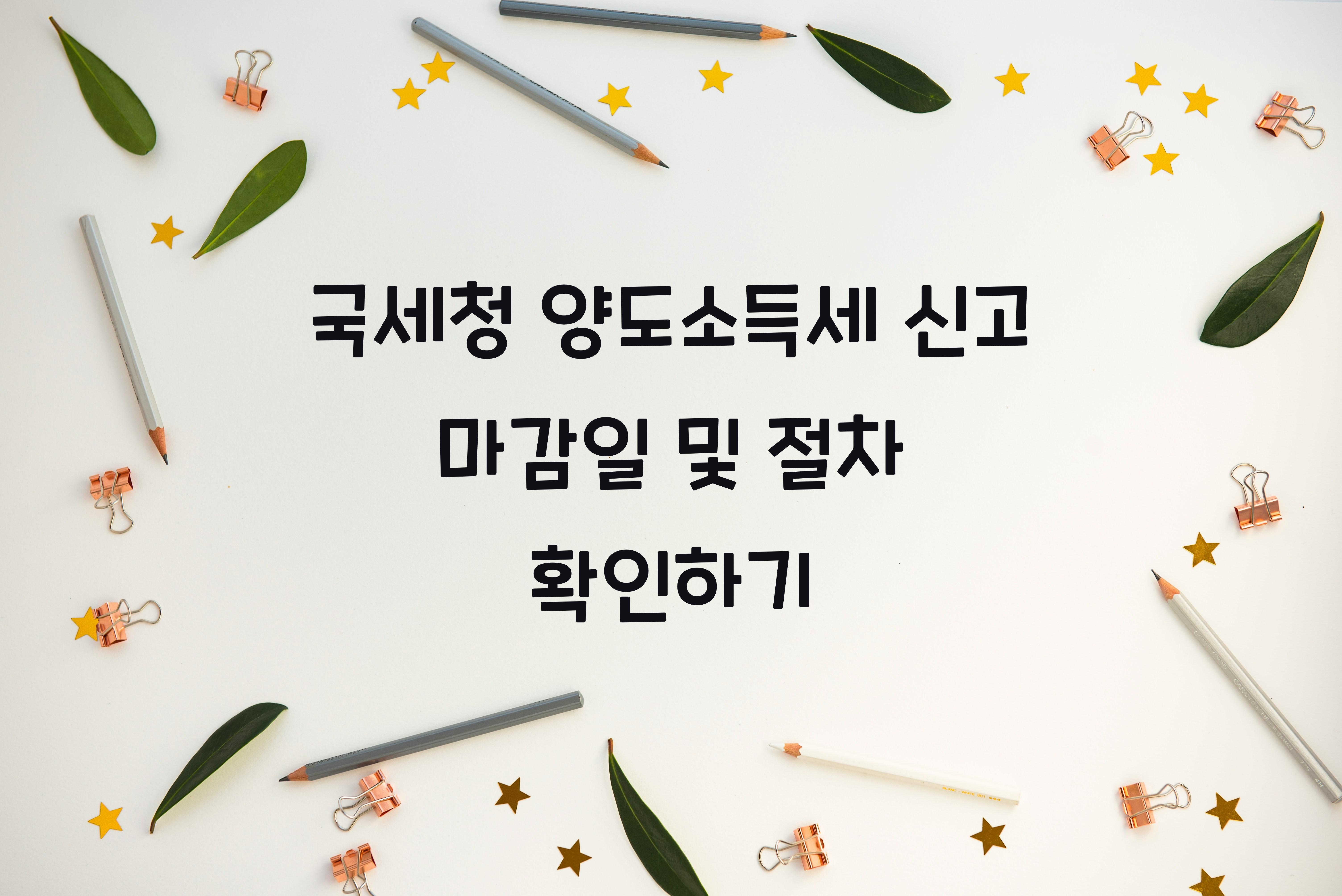 국세청 양도소득세