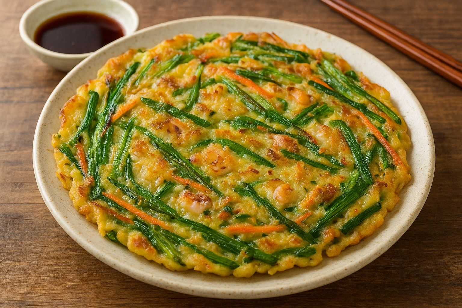 파전에 대한 뜻과 어원, 유래, 역사, 특징, 맛과 영양, 조리법(레시피), 세계화, 전 세계 맛집, 프랜차이즈