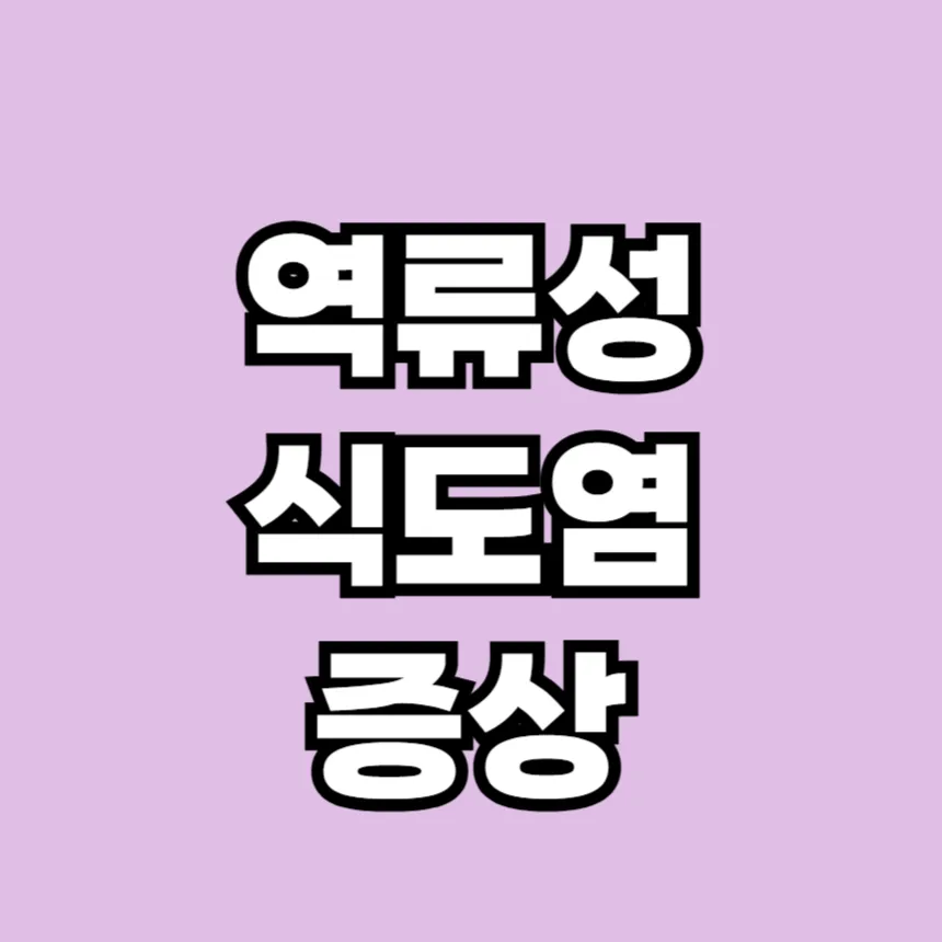 역류성 식도염 증상