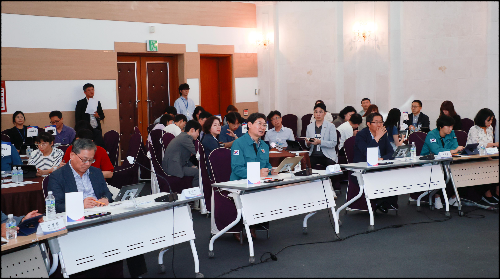 이상일 용인특례시장은 19일 동백·보정 종합복지회관(가칭) 건립 '인테리어 통합관리' 설계 완료 보고회 참석했다