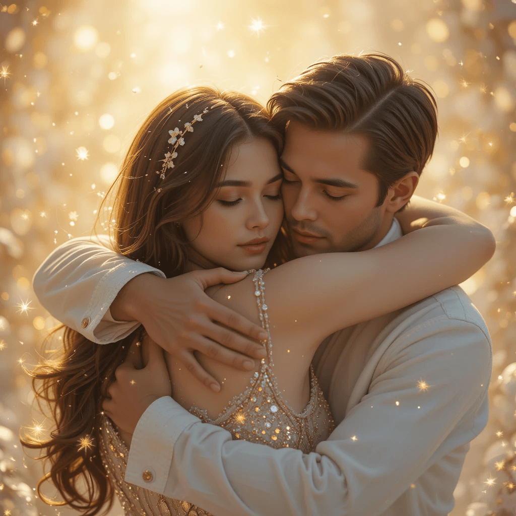 유명인이 나오는 꿈 중 유명인과 포옹하는 꿈의 이미지입니다.