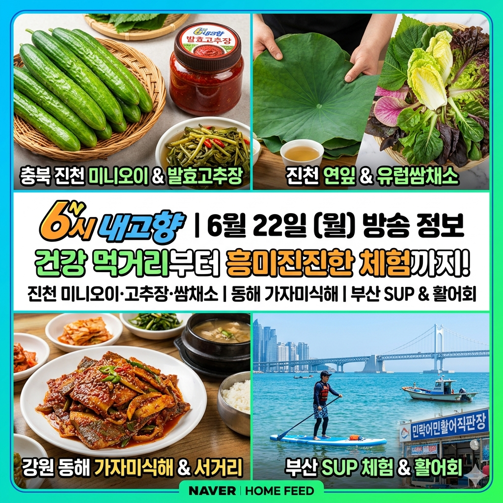 6시 내고향 6월 22일 방송 정보