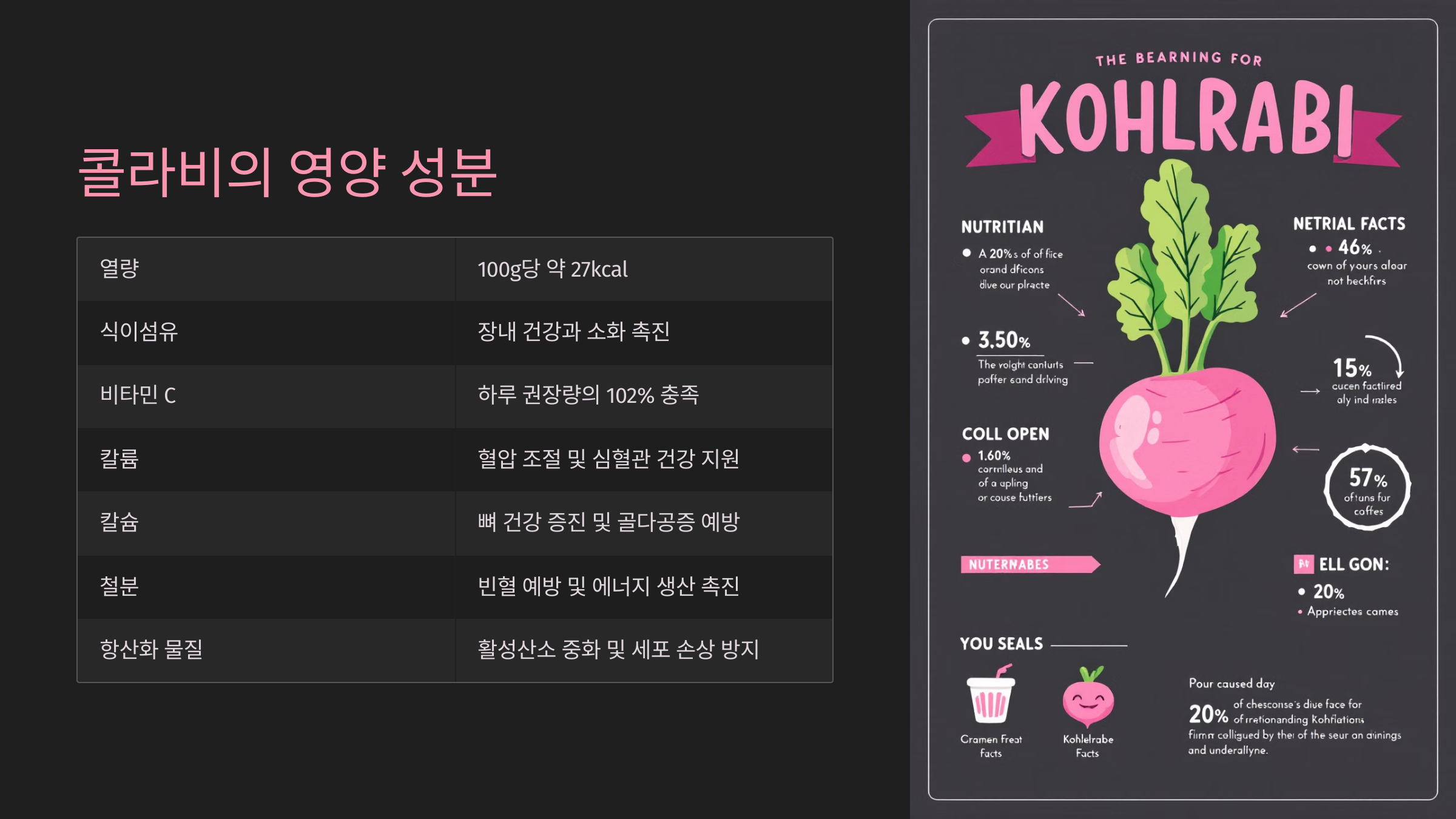 콜라비의 영양 성분