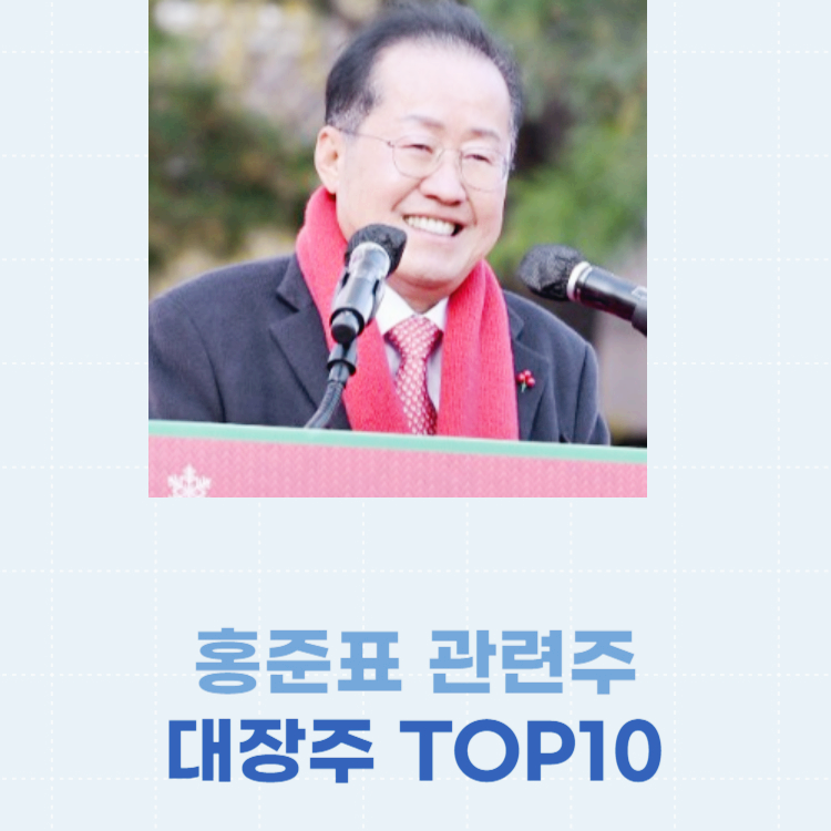 홍준표 관련주 대장주 주식 TOP10