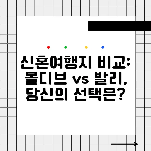신혼여행지 비교: 몰디브 vs 발리, 당신의 선택은?