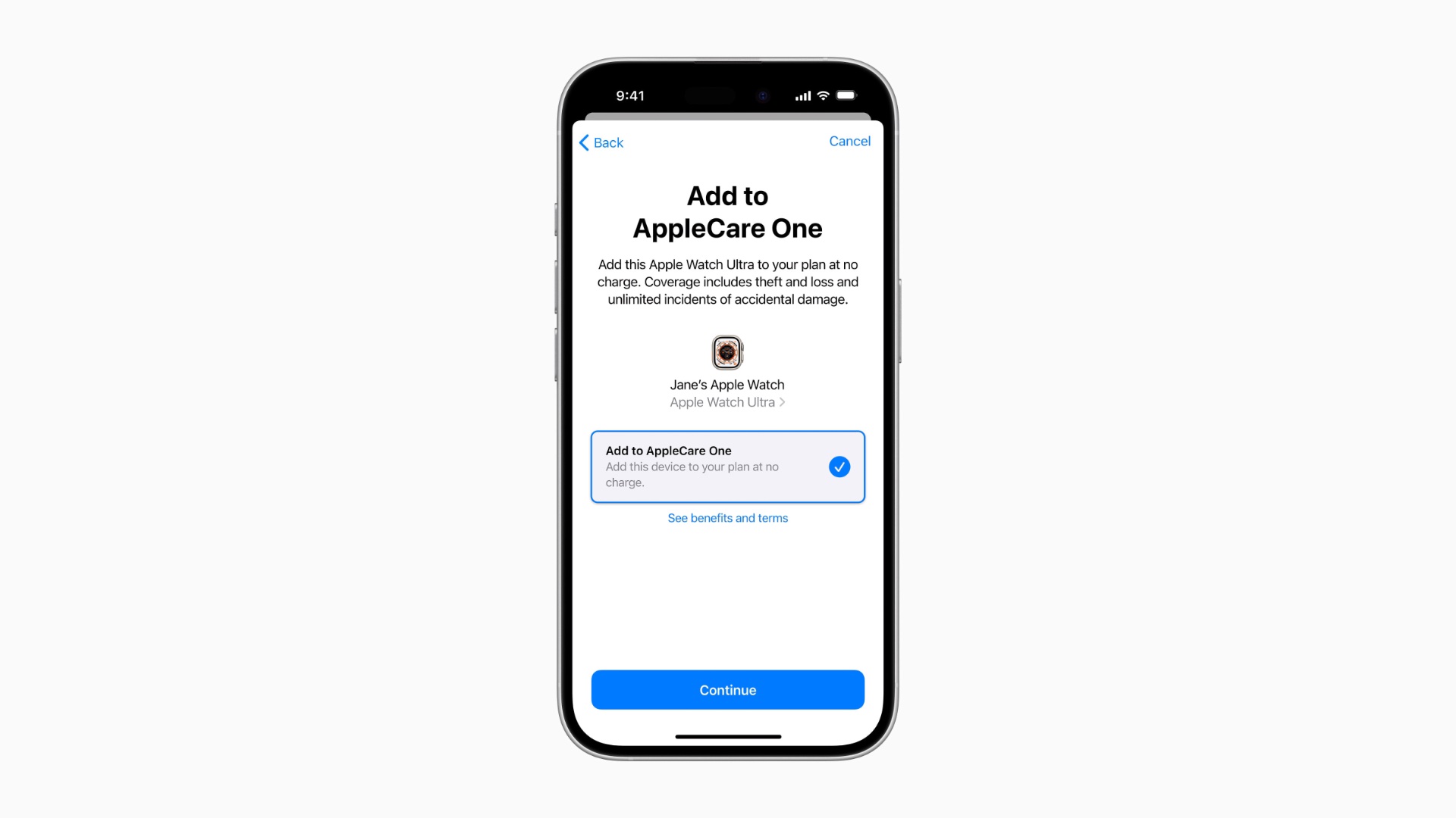 AppleCare One 설정