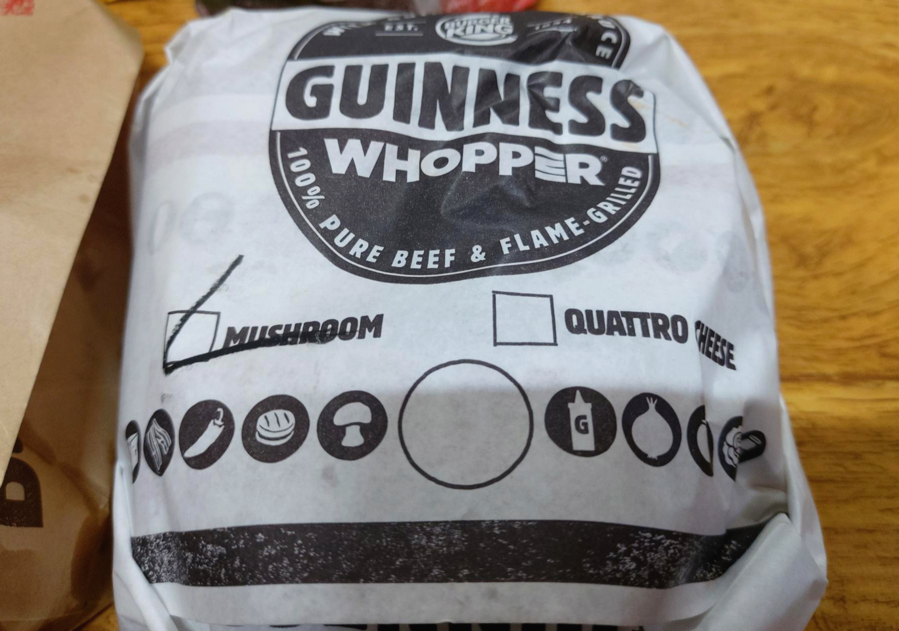 기네스 머쉬룸 와퍼 버거킹 기네스 머쉬룸 와퍼