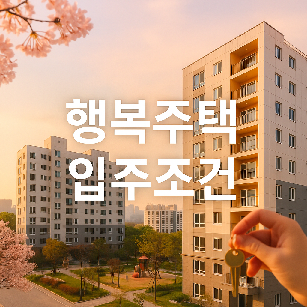 행복주택 입주조건 \