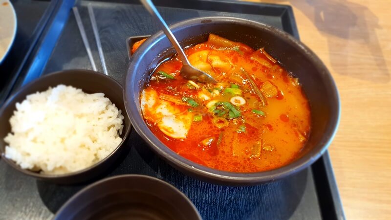 만두육개장