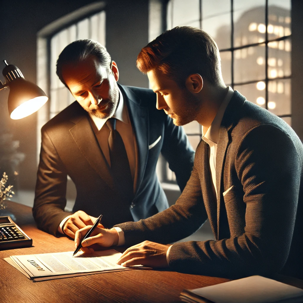 대출을하는 사람모습