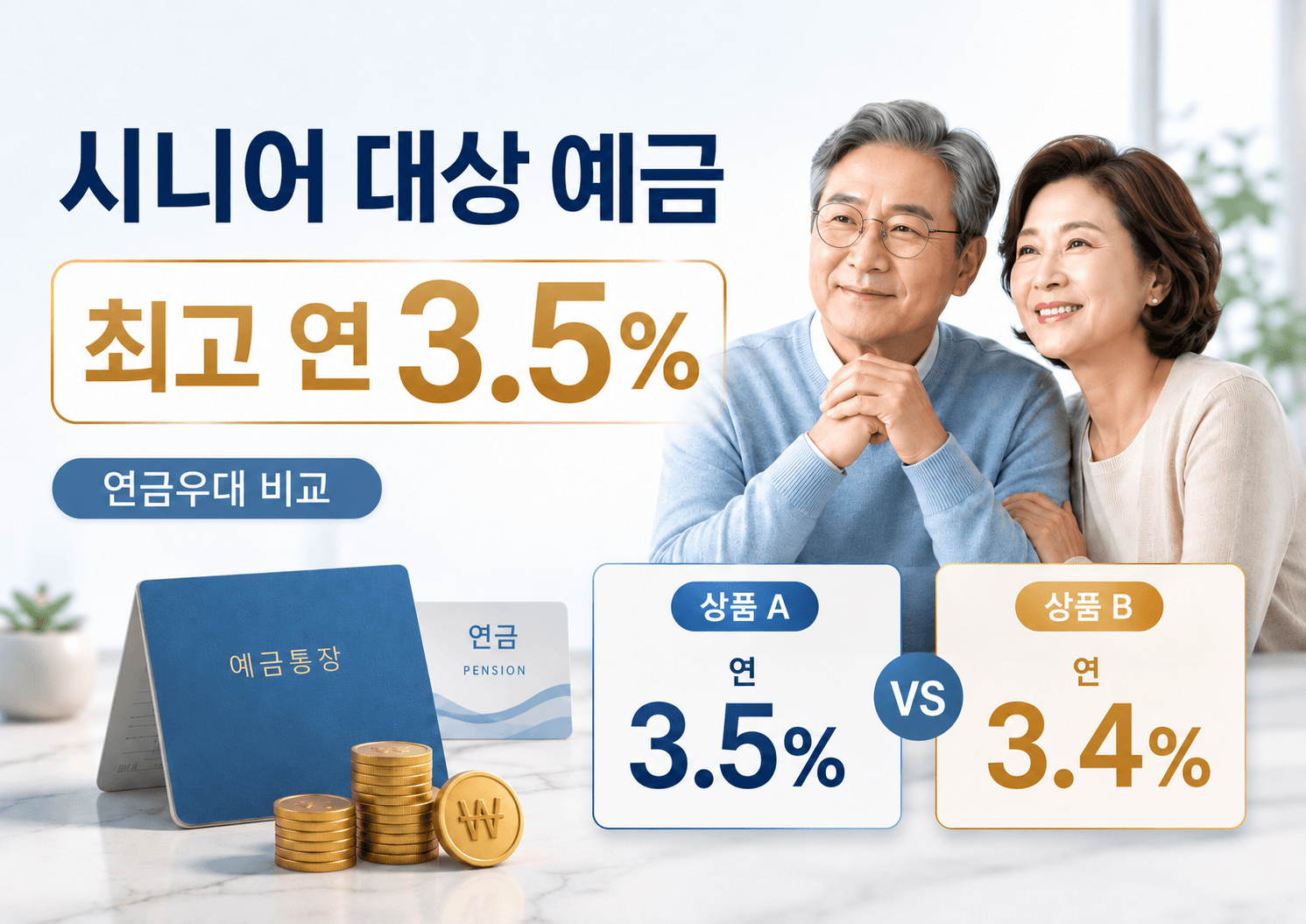 "50대 이상 보세요" 연금 받으면 최고 연 3.5%&hellip;시니어 예금 조건 총정리