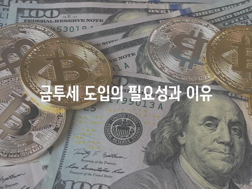 금투세 도입의 필요성과 이유