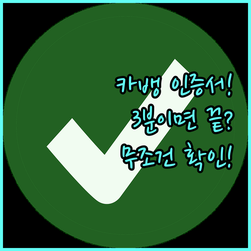 간편한 카카오뱅크 인증서 신청 및 본..