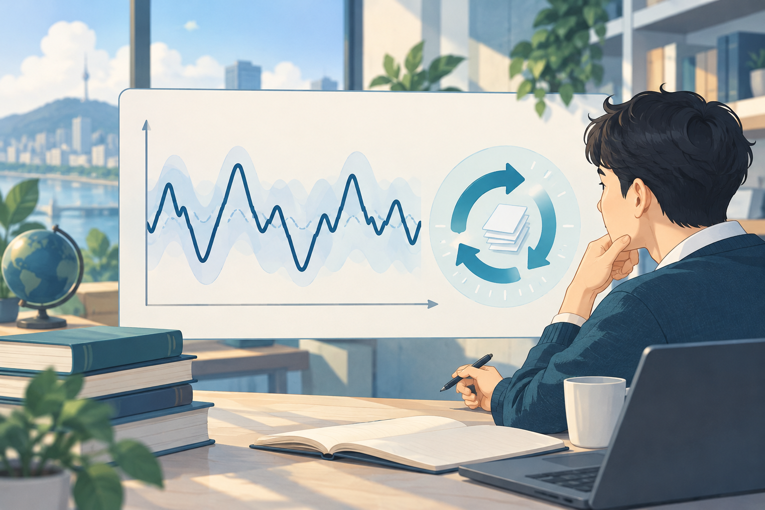 레버리지 ETF 수익률 비교 계산기 - 지수는 제자리인데 내 돈은 왜 줄까?