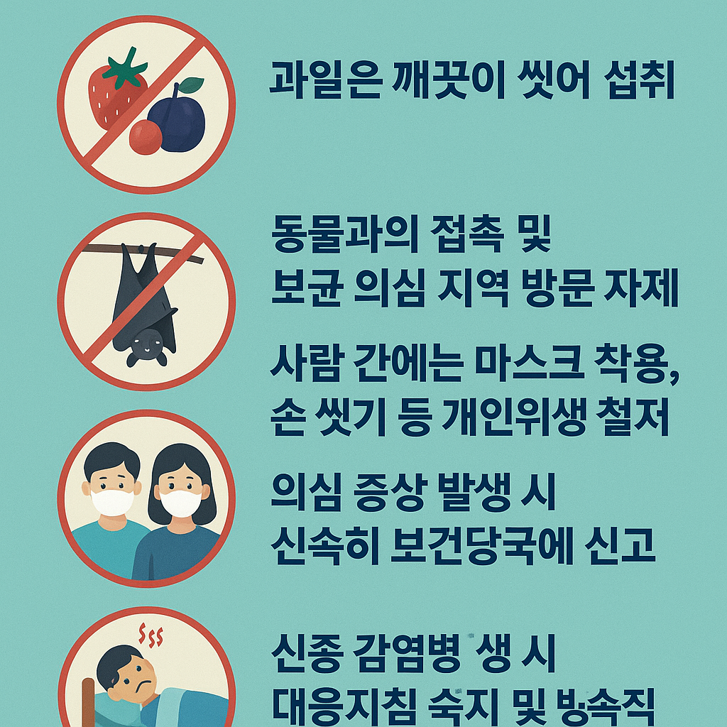니파바이러스 예방수칙과 대응요령2