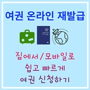 여권 온라인 재발급 방법