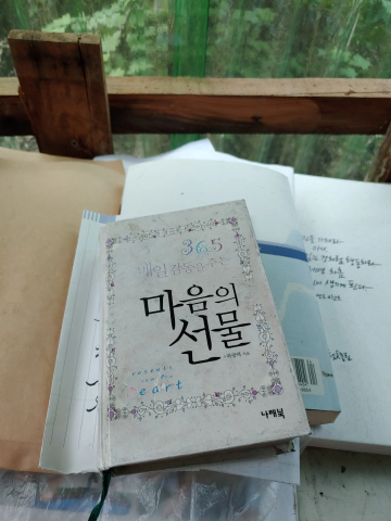 텃밭-끝에-아버지가-직접-만드신-별장-안의-작은아버지가-모은-책들