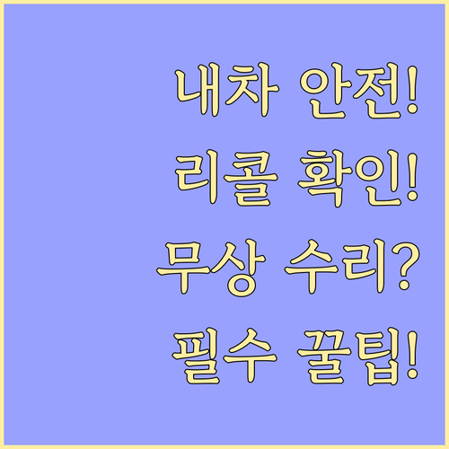내 차 안전 필수 점검 자동차 리콜 ..