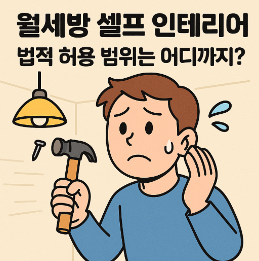 월세방 셀프 인테리어, 법적 허용 범위는 어디까지?