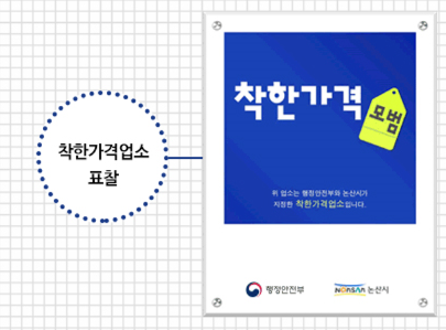 착한가게업소 표찰