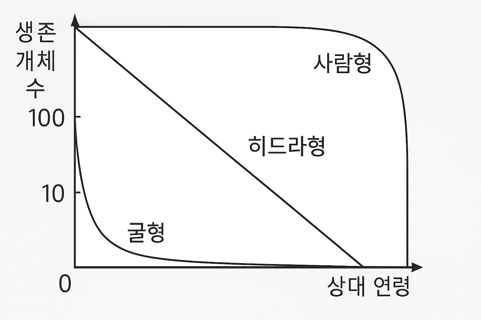 생존 곡선 그래프