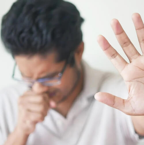 감기에-걸린-남자